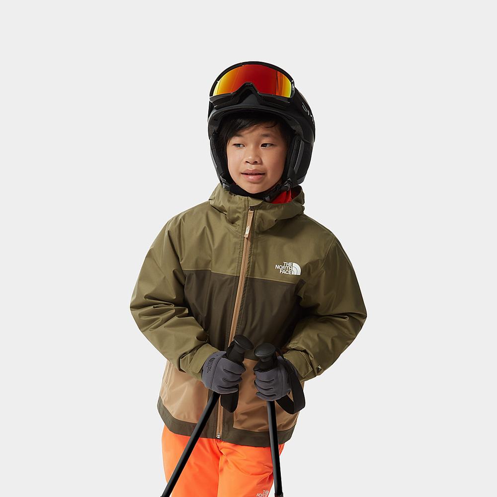 Nepremokavé Bundy The North Face Freedom Triclimate Chlapcenske Olivovo Zelená Zelene | YMB-634092
