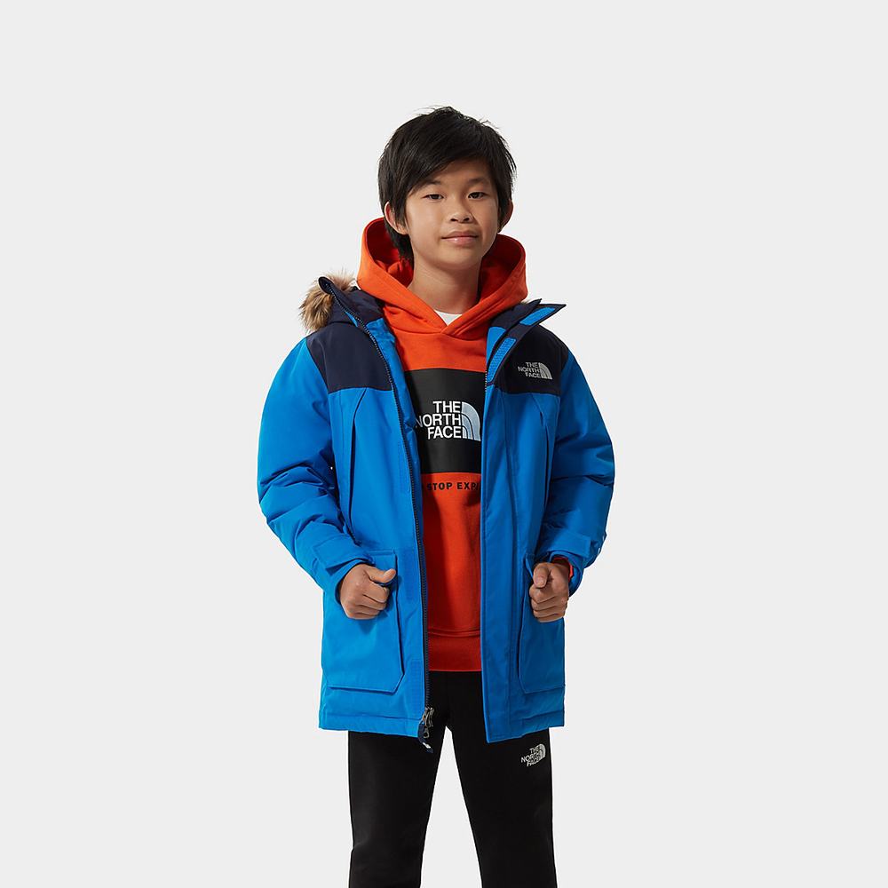 Nepremokavé Bundy The North Face Mcmurdo Chlapcenske Modre | KIZ-921465
