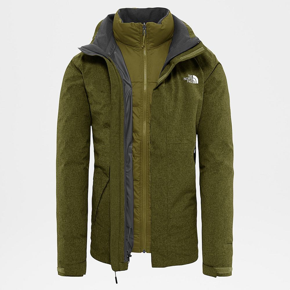 Nepremokavé Bundy The North Face Mountain Zip-In Triclimate® Panske Zelene | EWJ-530867