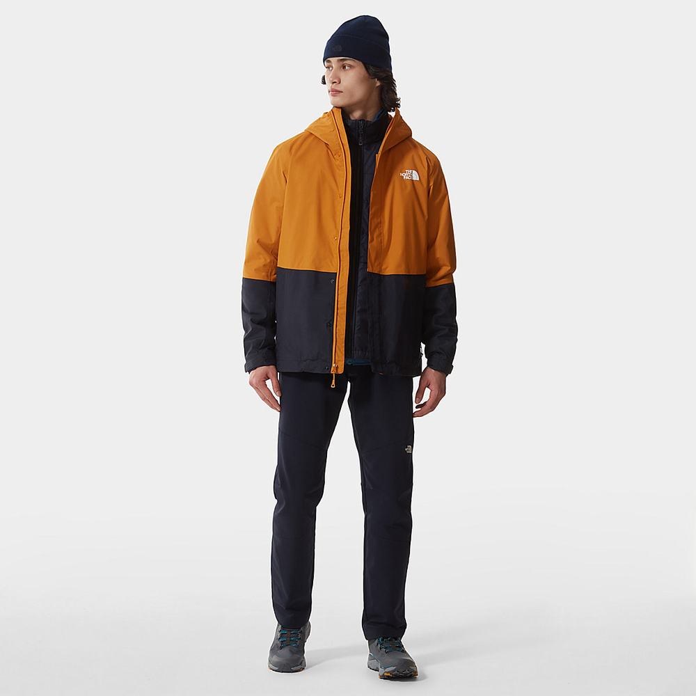 Nepremokavé Bundy The North Face New Syntetická Triclimate Panske Žlté Námornícka Modrá | REB-682349