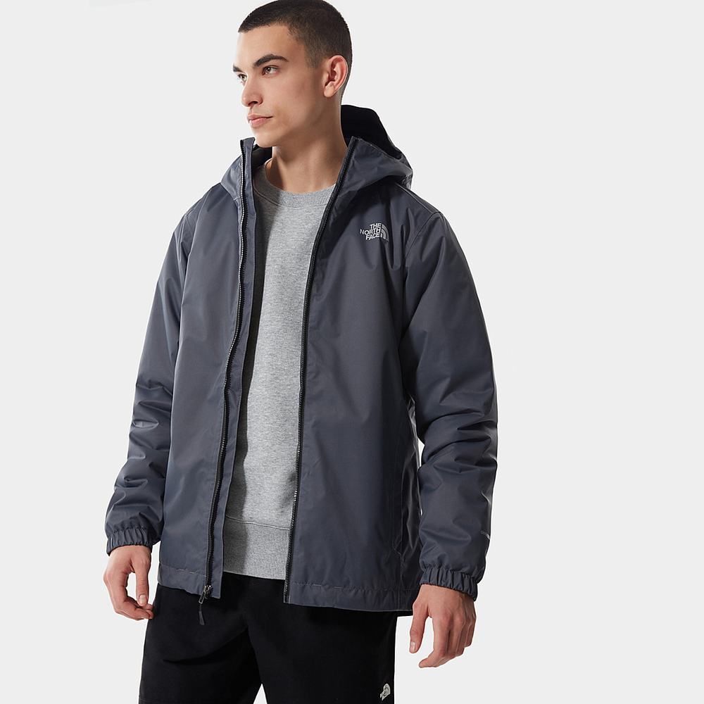 Nepremokavé Bundy The North Face Quest Insulated Panske Siva Čierne | EWB-520479