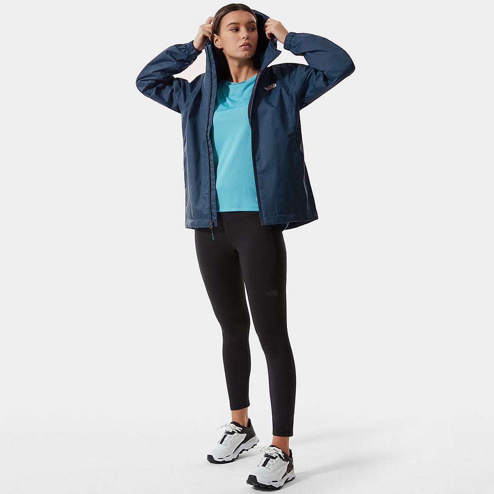 Nepremokavé Bundy The North Face Quest S Kapucňou Damske Modre | ARE-073981
