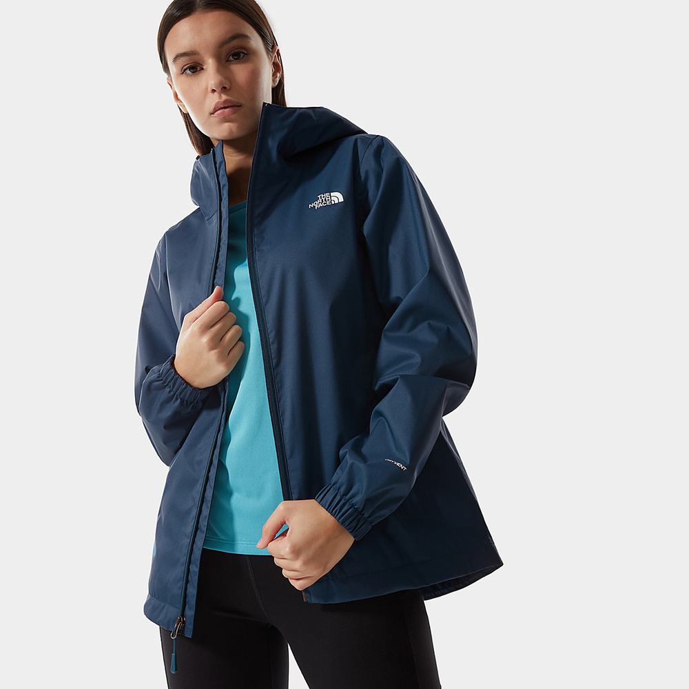 Nepremokavé Bundy The North Face Quest S Kapucňou Damske Modre | ARE-073981