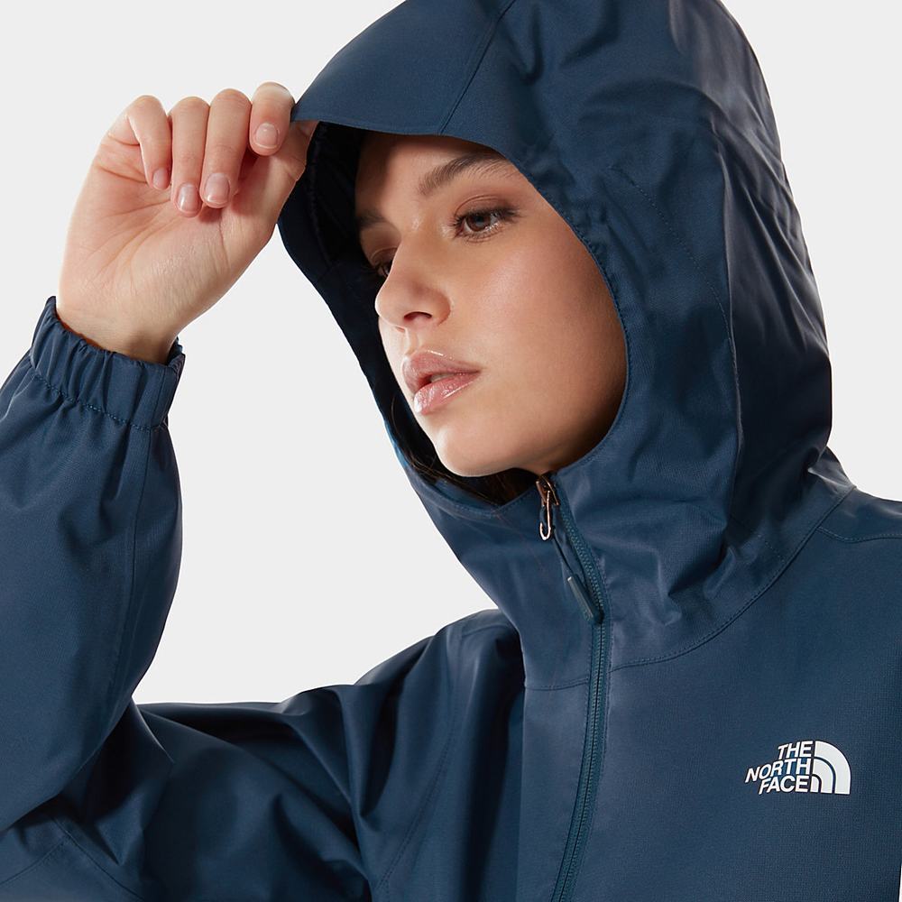 Nepremokavé Bundy The North Face Quest S Kapucňou Damske Modre | ARE-073981