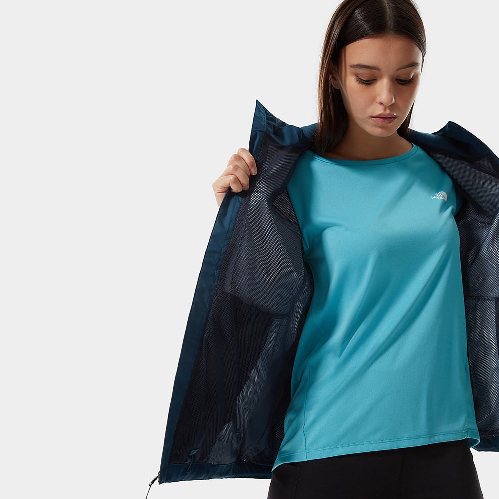 Nepremokavé Bundy The North Face Quest S Kapucňou Damske Modre | ARE-073981
