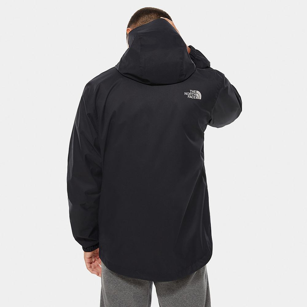 Nepremokavé Bundy The North Face Quest S Kapucňou Panske Čierne | GVZ-017285