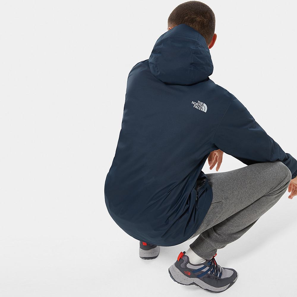 Nepremokavé Bundy The North Face Quest S Kapucňou Panske Námornícka Modrá | VWI-072854