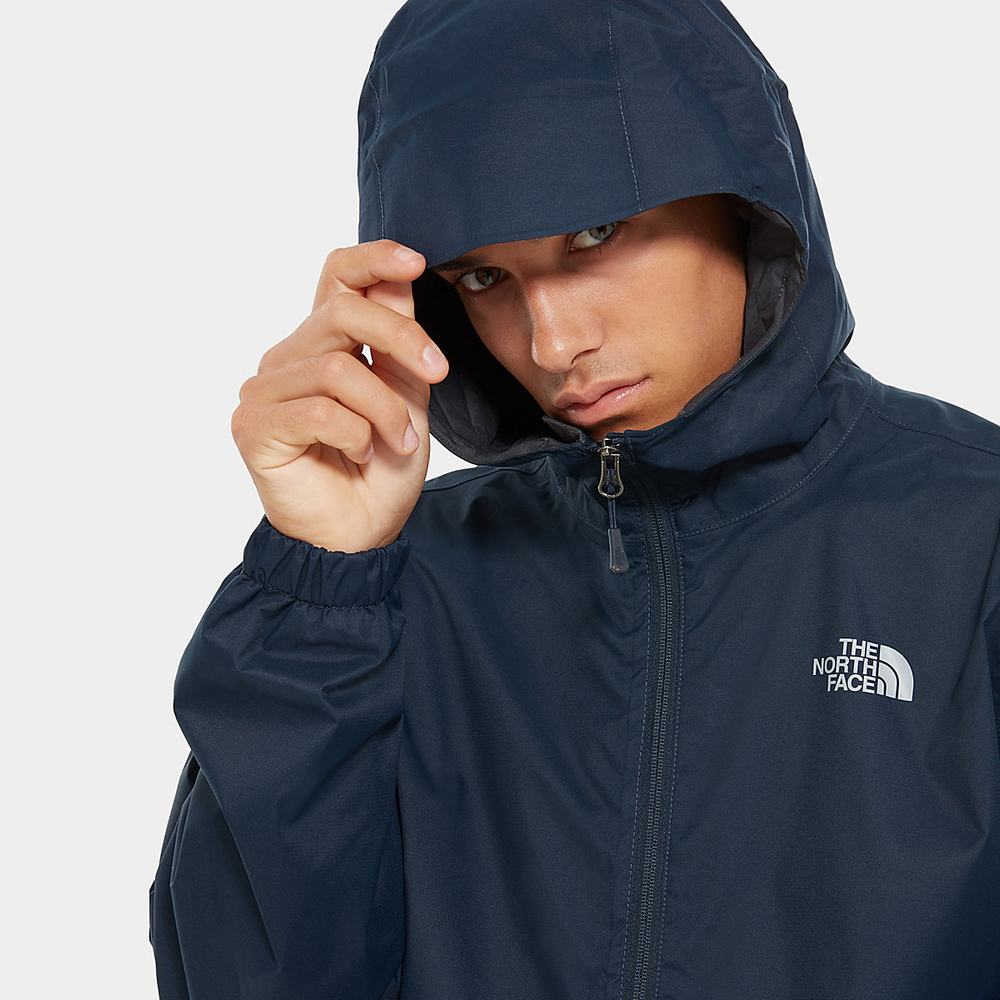 Nepremokavé Bundy The North Face Quest S Kapucňou Panske Námornícka Modrá | VWI-072854