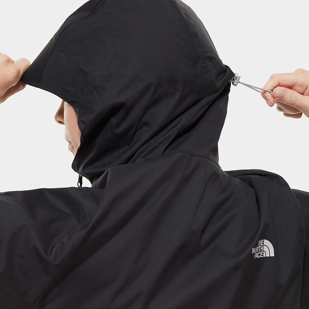 Nepremokavé Bundy The North Face Quest S Kapucňou Damske Čierne Siva | ZKQ-402517