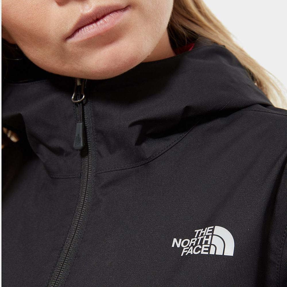 Nepremokavé Bundy The North Face Quest S Kapucňou Damske Čierne Siva | ZKQ-402517