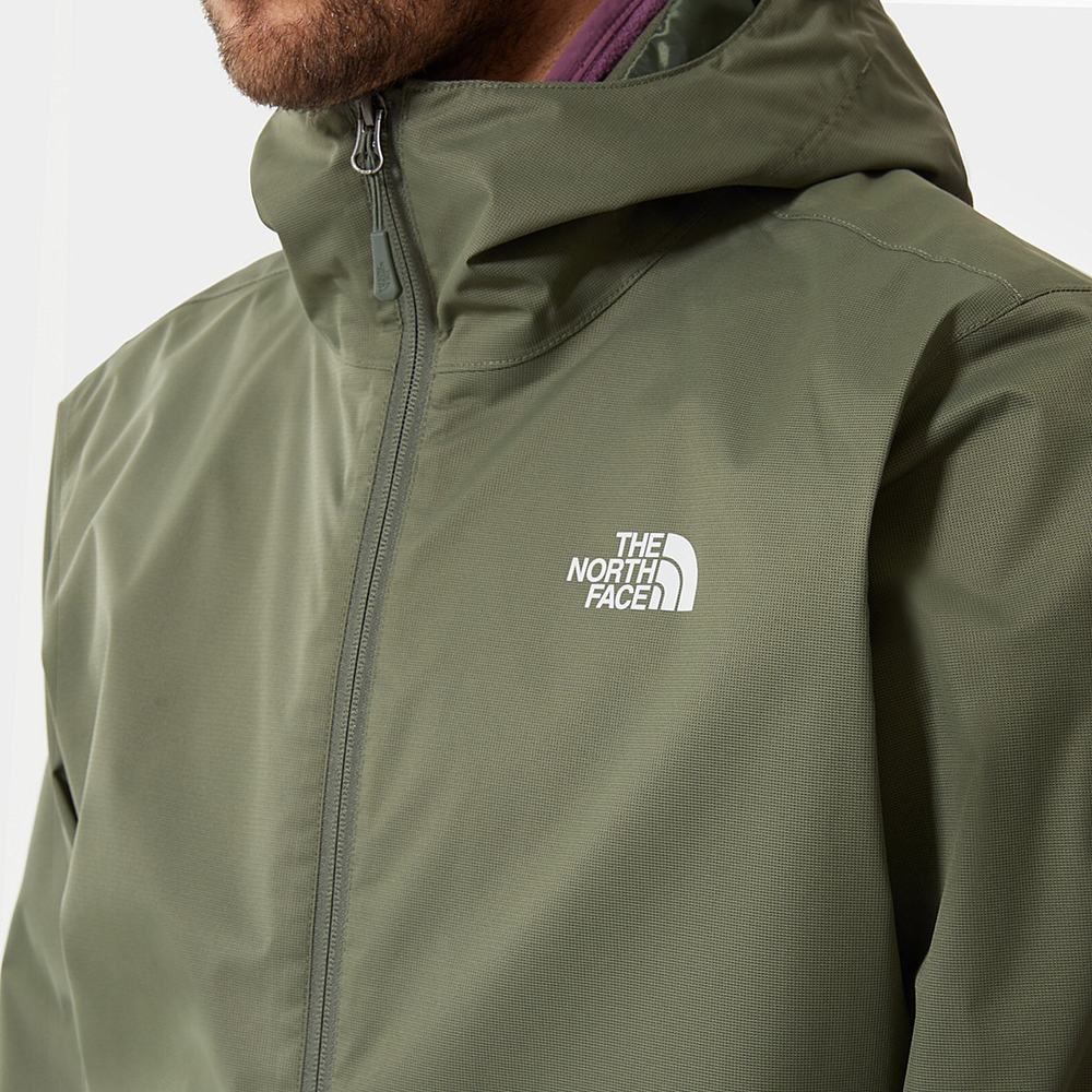 Nepremokavé Bundy The North Face Quest S Kapucňou Panske Čierne | ZNX-725039