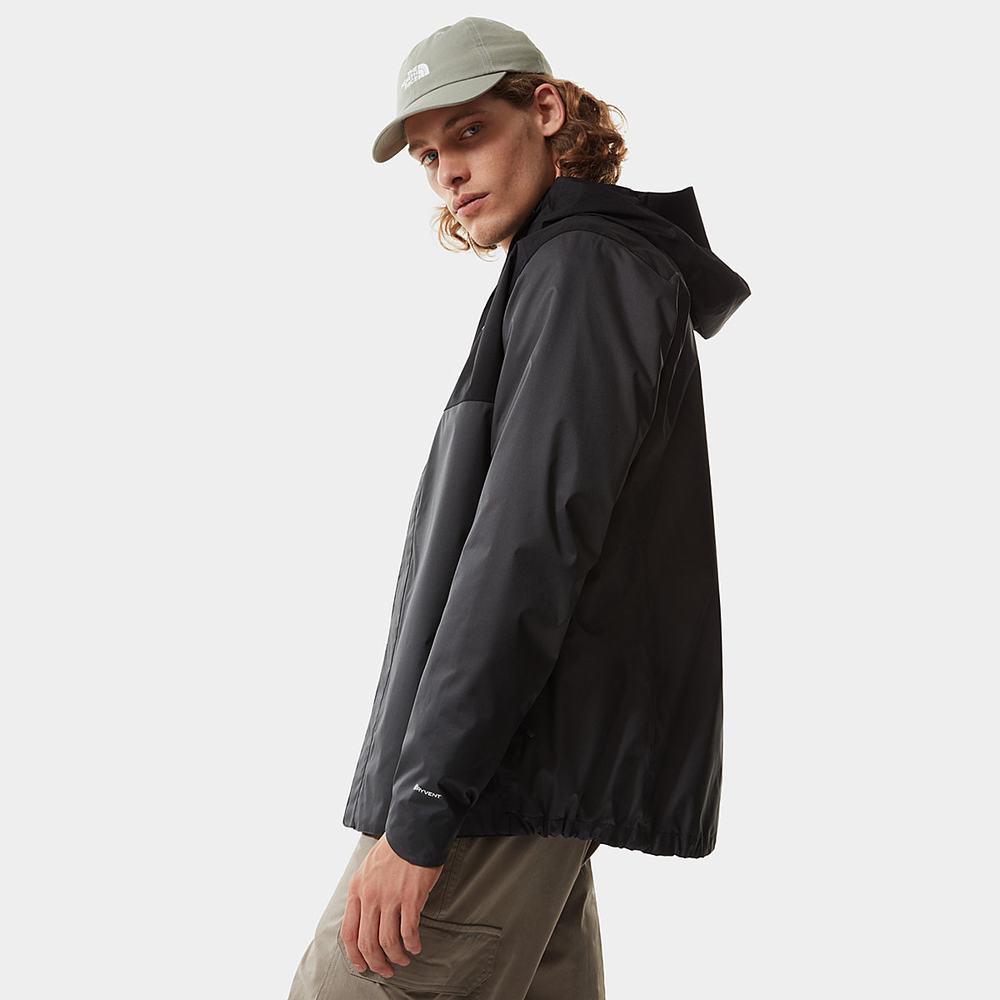 Nepremokavé Bundy The North Face Quest Zip-In Panske Siva Čierne | DHS-068427