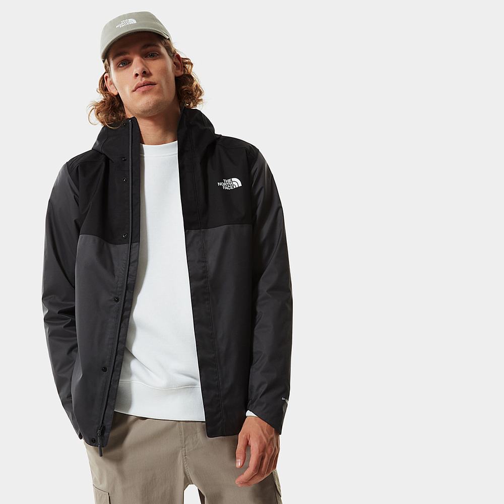Nepremokavé Bundy The North Face Quest Zip-In Panske Siva Čierne | DHS-068427