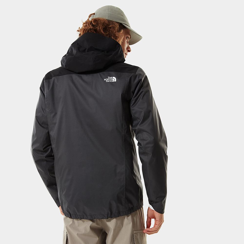 Nepremokavé Bundy The North Face Quest Zip-In Panske Siva Čierne | DHS-068427
