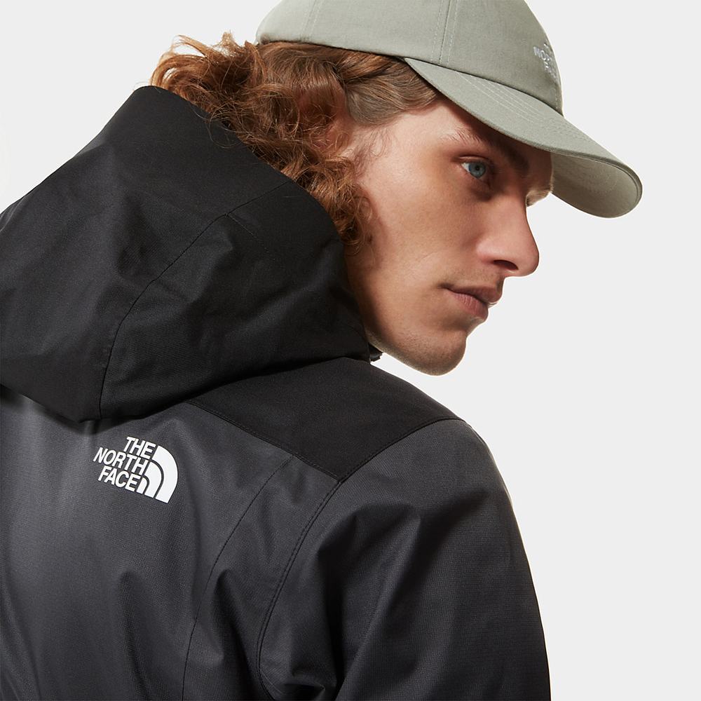 Nepremokavé Bundy The North Face Quest Zip-In Panske Siva Čierne | DHS-068427
