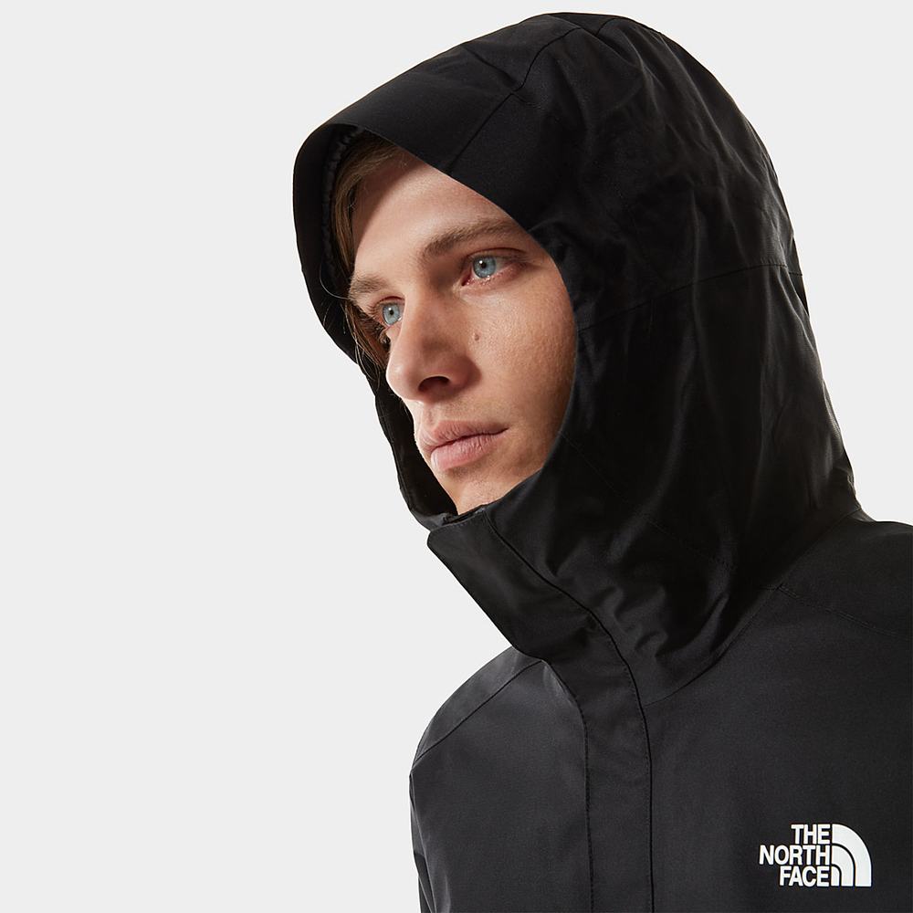 Nepremokavé Bundy The North Face Quest Zip-In Panske Siva Čierne | DHS-068427
