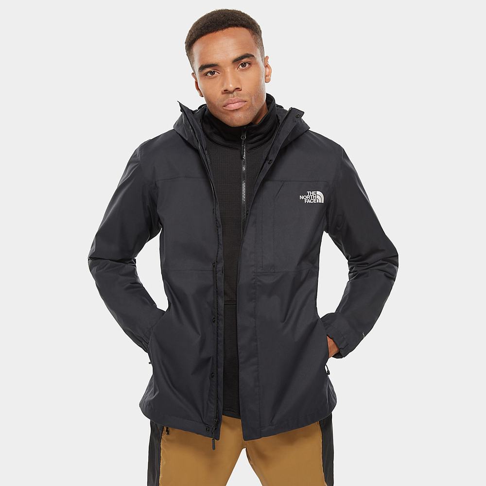 Nepremokavé Bundy The North Face Quest Zip-In Triclimate® Panske Čierne | PJY-823160