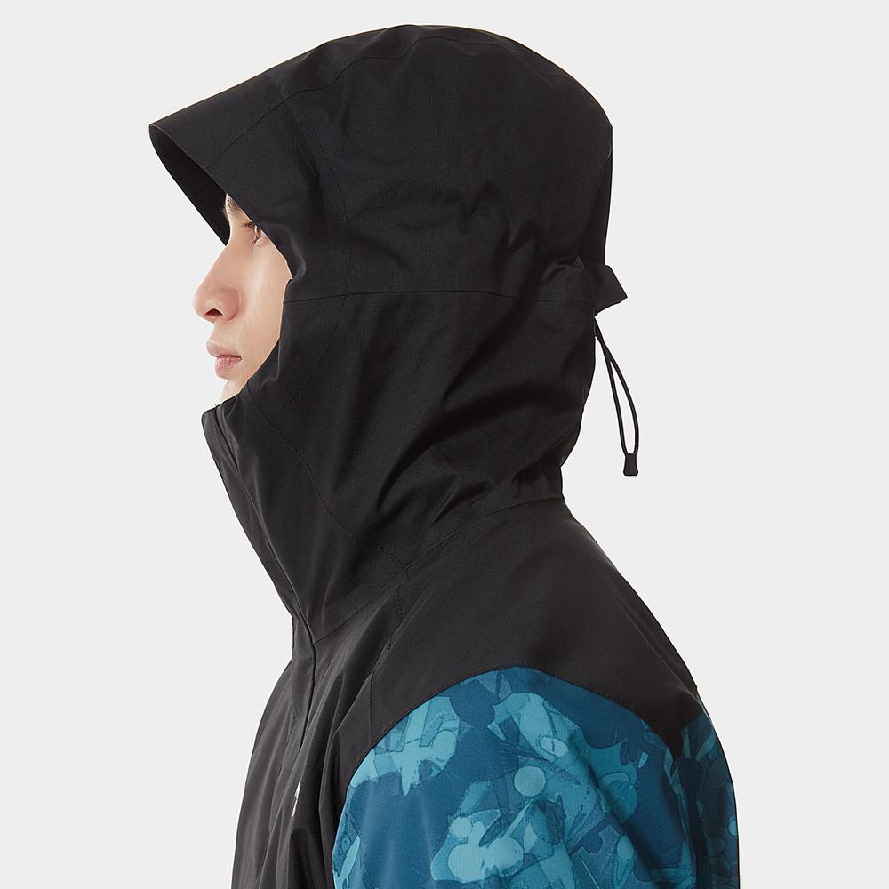 Nepremokavé Bundy The North Face Quest Zip-In Panske Modre Čierne | UEM-281759