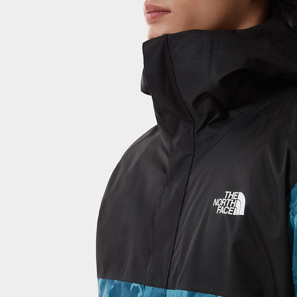 Nepremokavé Bundy The North Face Quest Zip-In Panske Modre Čierne | UEM-281759