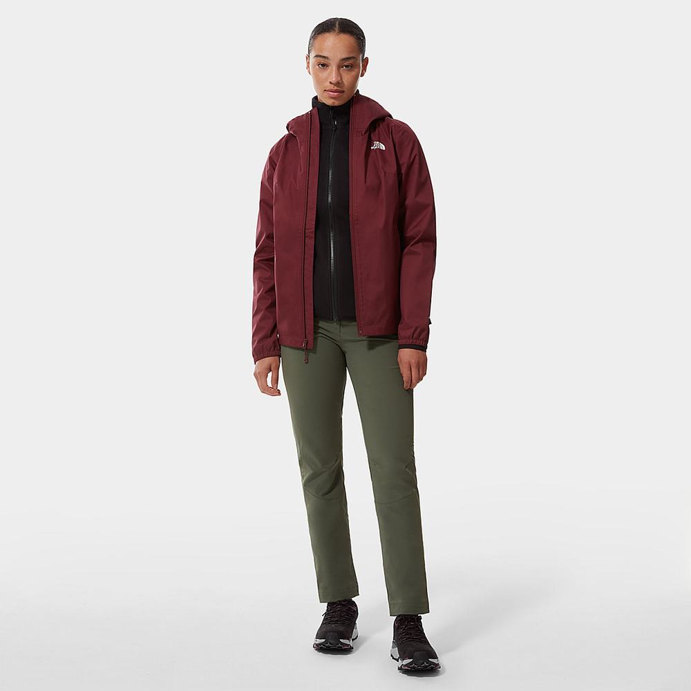 Nepremokavé Bundy The North Face Quest Zip-In Damske Červené Čierne | XNB-932574