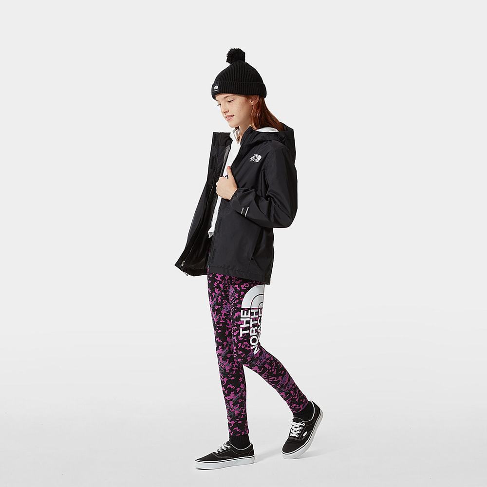 Nepremokavé Bundy The North Face RESOLVE REFLECTIVE Dievcenske Čierne | RSN-246780