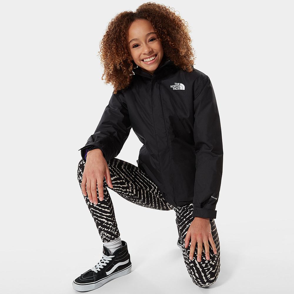 Nepremokavé Bundy The North Face Snow Quest Zip-In Chlapcenske Čierne Biele | CYO-207158