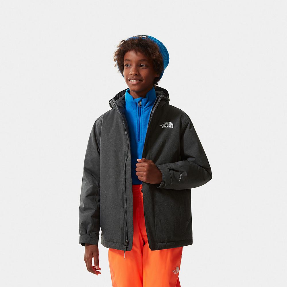 Nepremokavé Bundy The North Face Snow Quest Zip-In Dievcenske Siva | DJR-839256