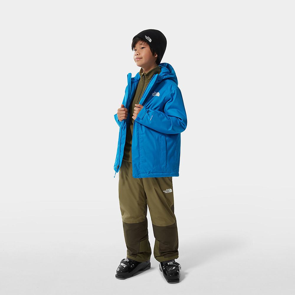 Nepremokavé Bundy The North Face Snow Quest Zip-In Chlapcenske Modre | EIW-632948