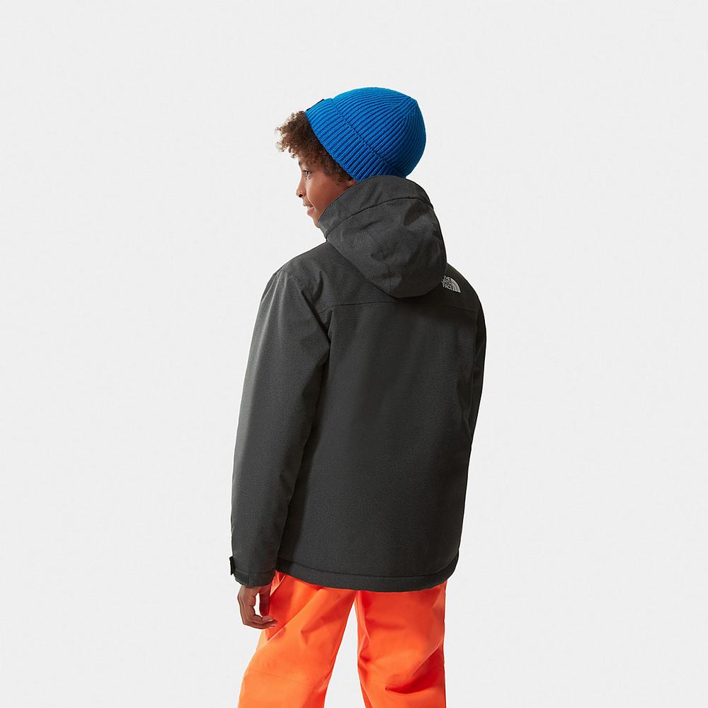 Nepremokavé Bundy The North Face Snow Quest Zip-In Chlapcenske Siva | FNM-427056