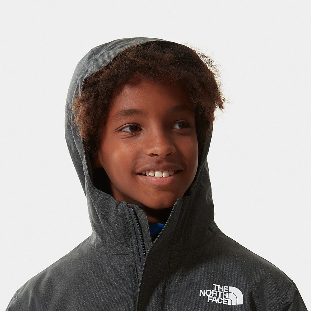 Nepremokavé Bundy The North Face Snow Quest Zip-In Chlapcenske Siva | FNM-427056