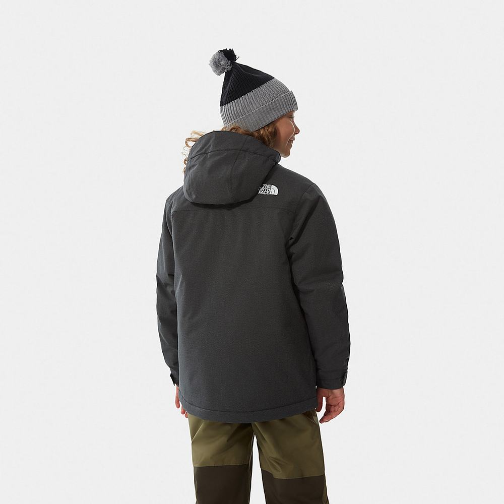 Nepremokavé Bundy The North Face Snow Quest Zip-In Chlapcenske Siva | FNM-427056