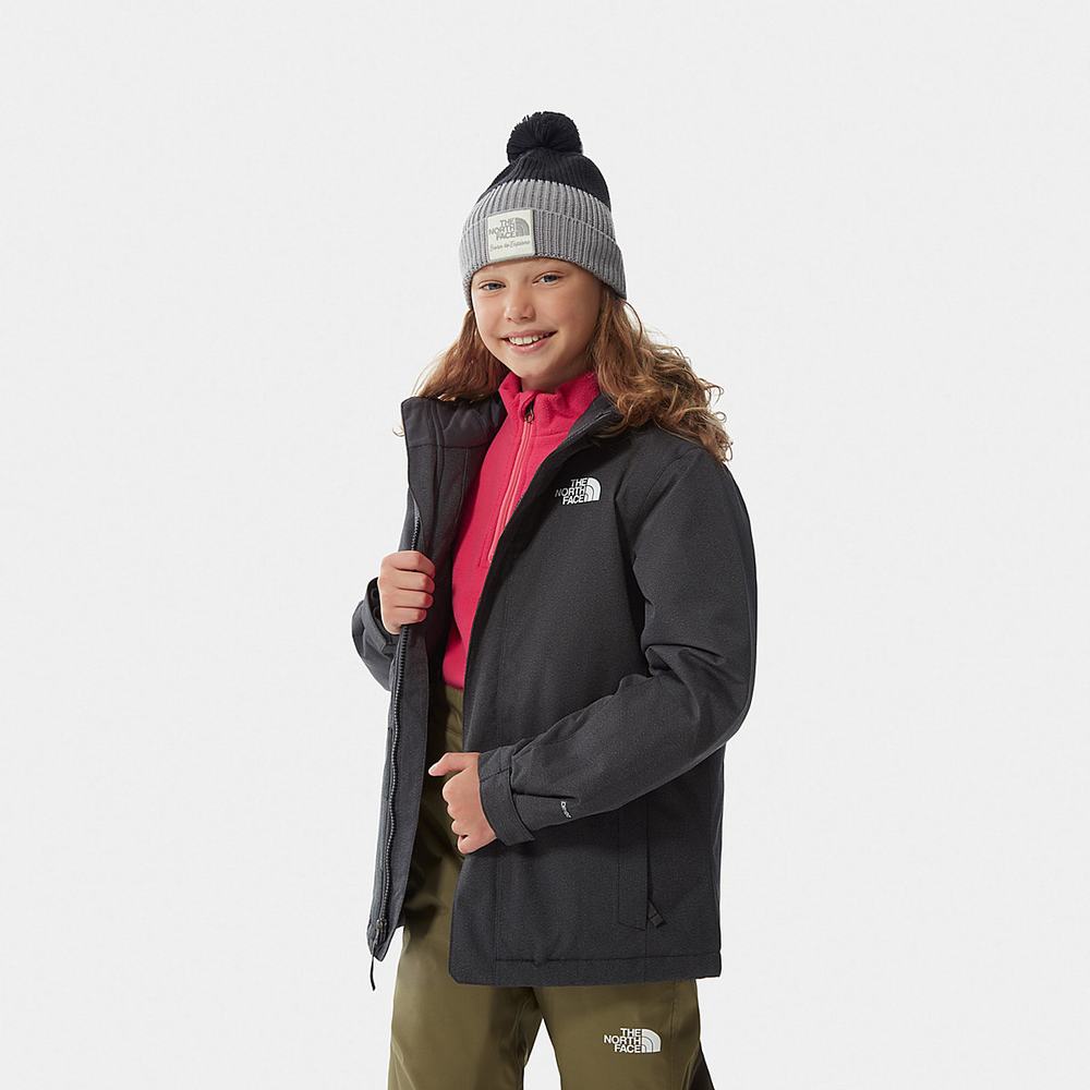 Nepremokavé Bundy The North Face Snow Quest Zip-In Chlapcenske Siva | FNM-427056