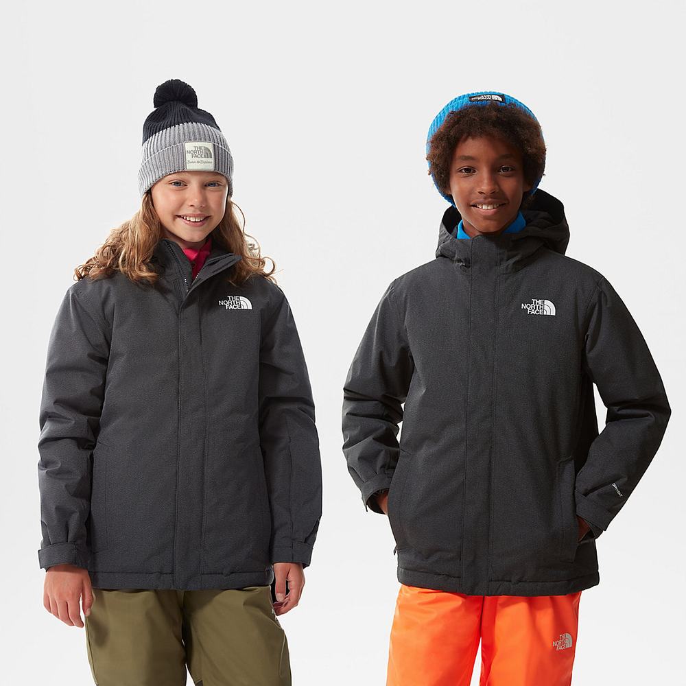 Nepremokavé Bundy The North Face Snow Quest Zip-In Chlapcenske Siva | FNM-427056