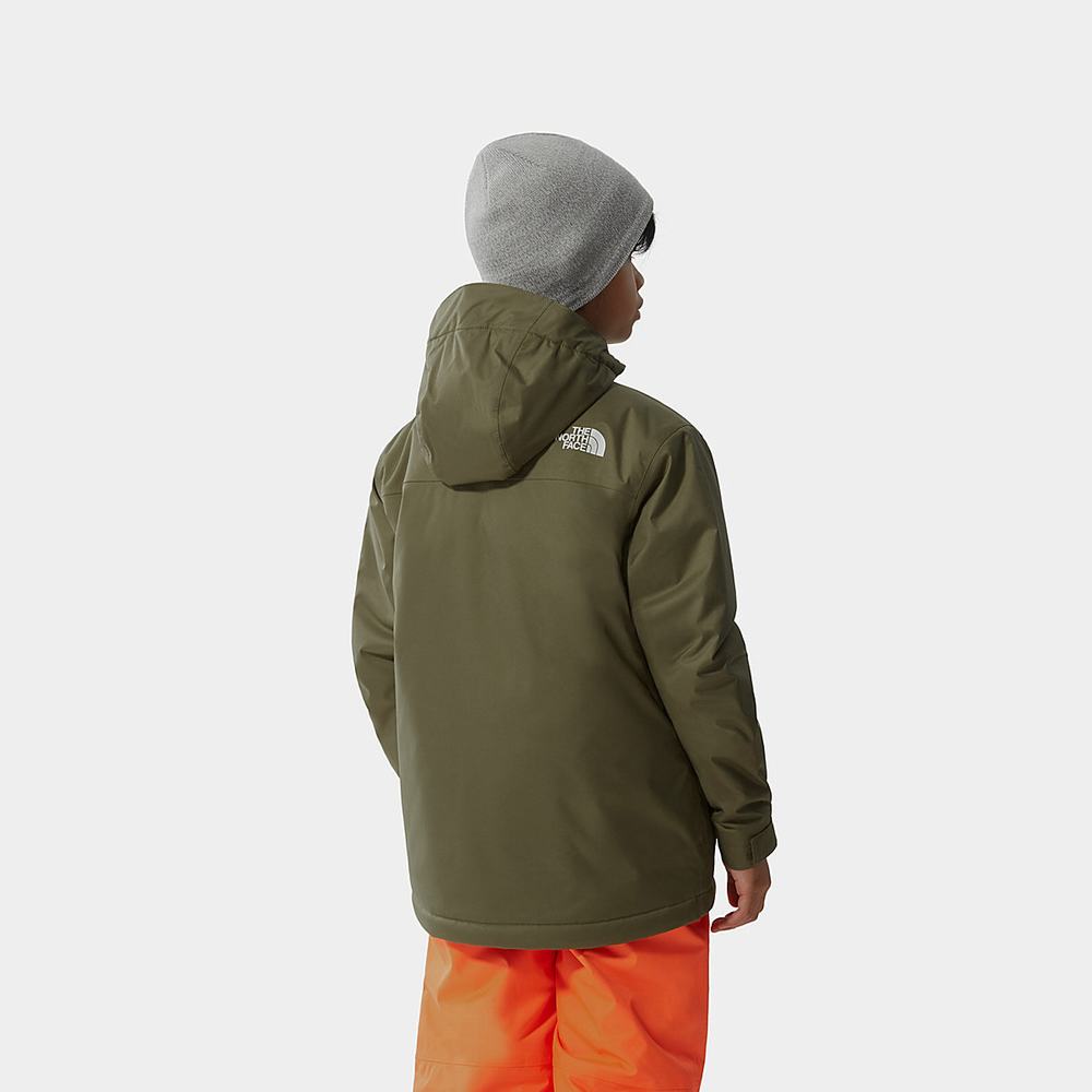Nepremokavé Bundy The North Face Snow Quest Zip-In Chlapcenske Olivovo Zelená Zelene | NSX-193074