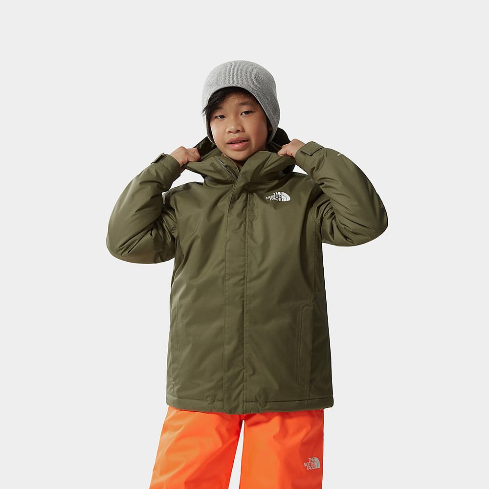 Nepremokavé Bundy The North Face Snow Quest Zip-In Chlapcenske Olivovo Zelená Zelene | NSX-193074