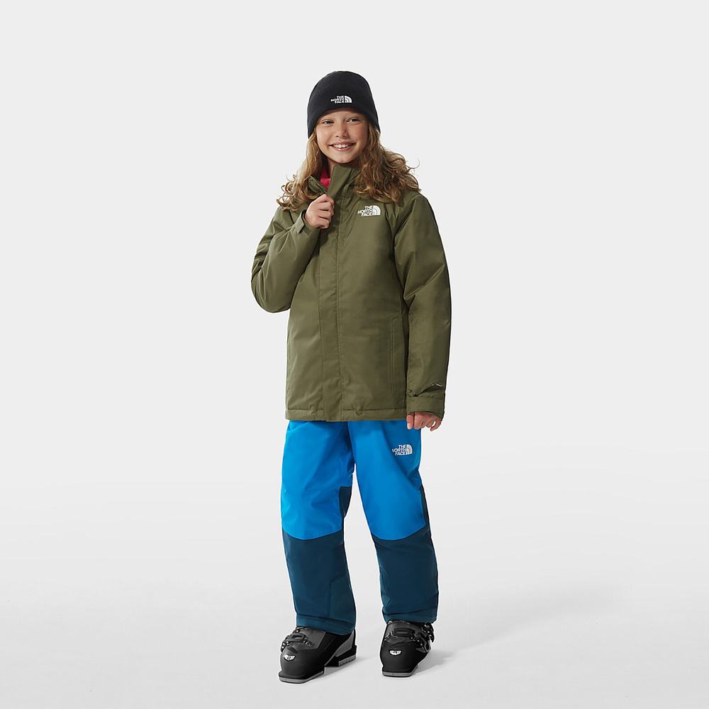 Nepremokavé Bundy The North Face Snow Quest Zip-In Chlapcenske Olivovo Zelená Zelene | NSX-193074