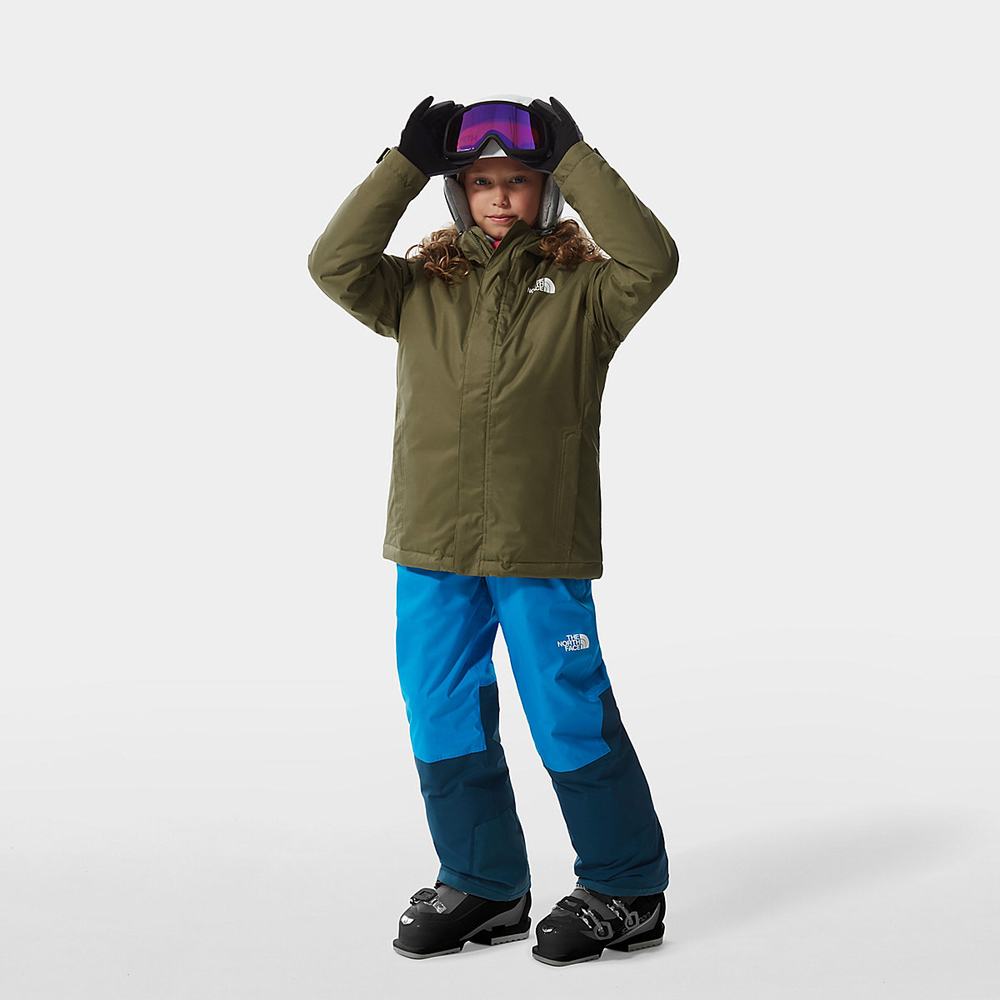 Nepremokavé Bundy The North Face Snow Quest Zip-In Chlapcenske Olivovo Zelená Zelene | NSX-193074