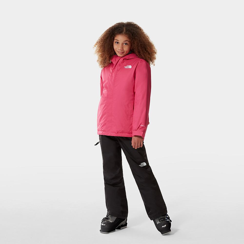 Nepremokavé Bundy The North Face Snow Quest Zip-In Chlapcenske Ruzove Viacfarebný | OKU-329180