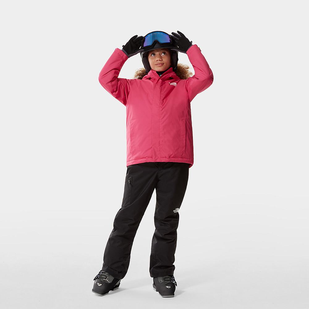 Nepremokavé Bundy The North Face Snow Quest Zip-In Chlapcenske Ruzove Viacfarebný | OKU-329180