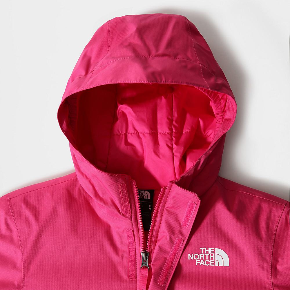 Nepremokavé Bundy The North Face Snow Quest Zip-In Chlapcenske Ruzove Viacfarebný | OKU-329180