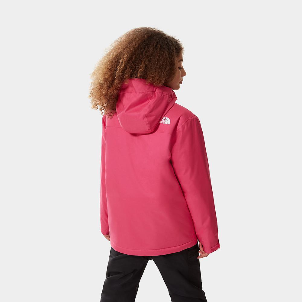 Nepremokavé Bundy The North Face Snow Quest Zip-In Dievcenske Ruzove Viacfarebný | YDH-913582