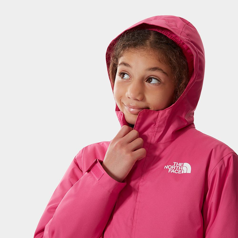 Nepremokavé Bundy The North Face Snow Quest Zip-In Dievcenske Ruzove Viacfarebný | YDH-913582