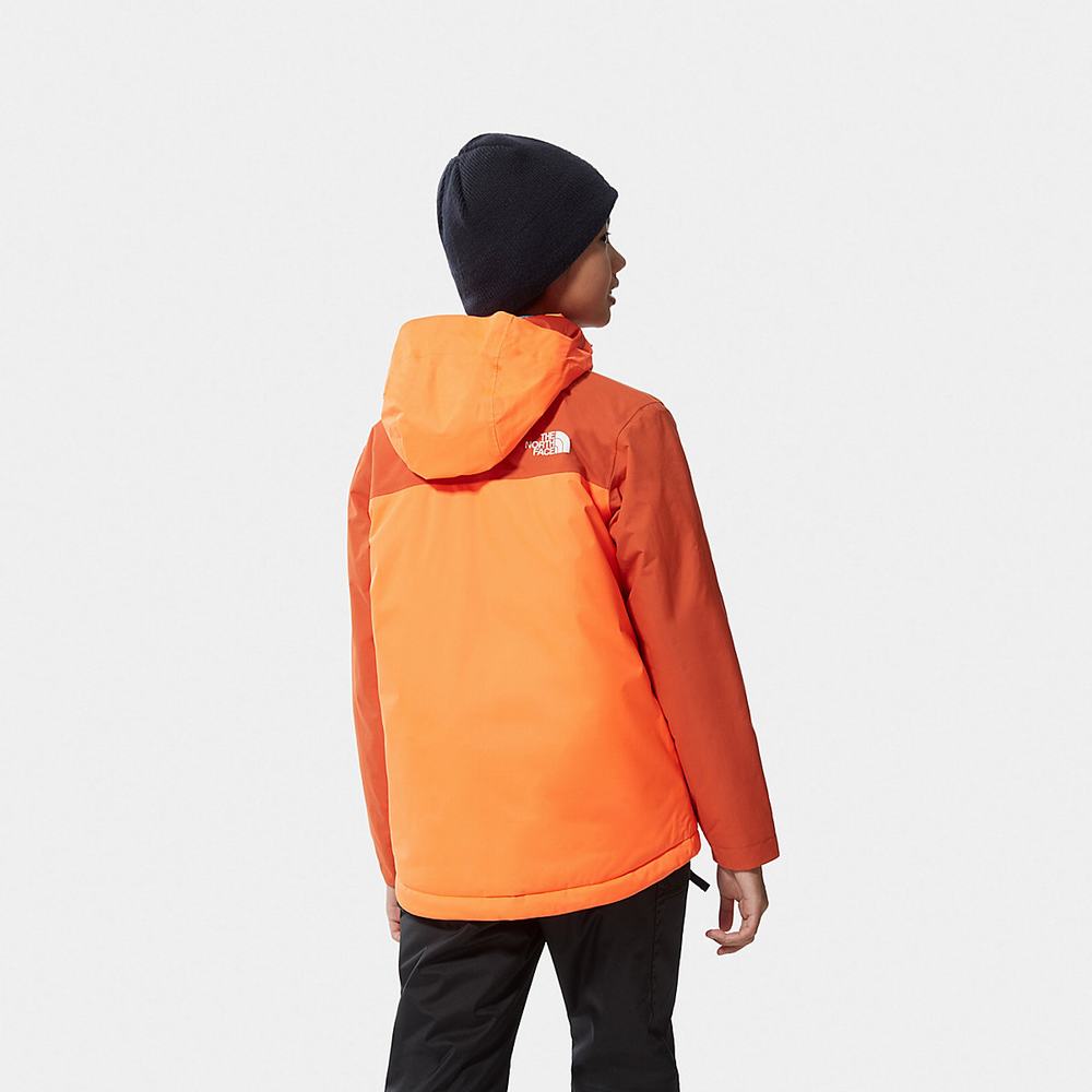 Nepremokavé Bundy The North Face Snowquest Plus Insulated Dievcenske Oranžové | LXP-649758