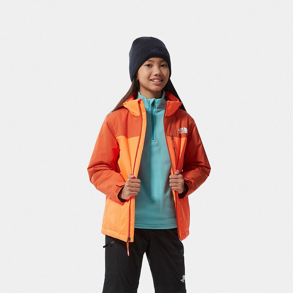 Nepremokavé Bundy The North Face Snowquest Plus Insulated Dievcenske Oranžové | LXP-649758