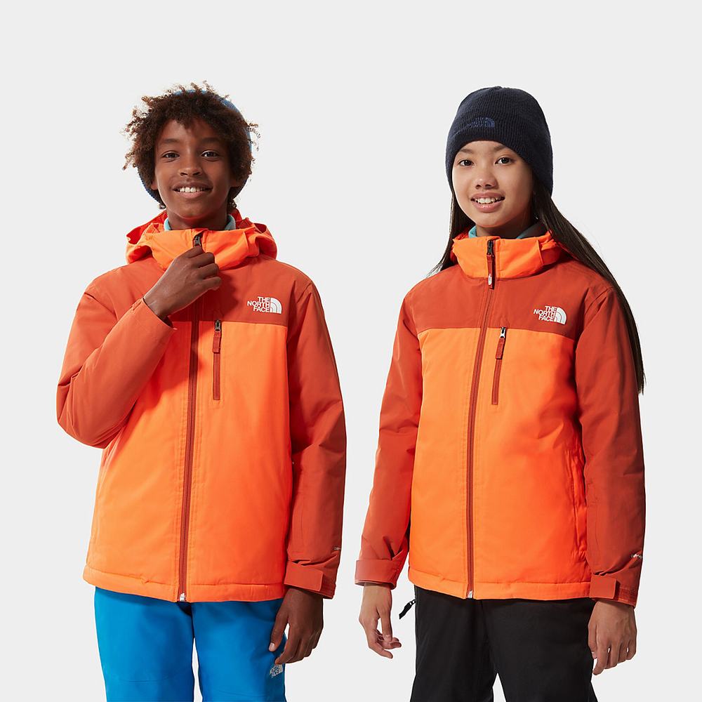 Nepremokavé Bundy The North Face Snowquest Plus Insulated Dievcenske Oranžové | LXP-649758