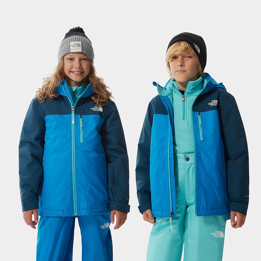 Nepremokavé Bundy The North Face Snowquest Plus Insulated Chlapcenske Modre | NSK-469758
