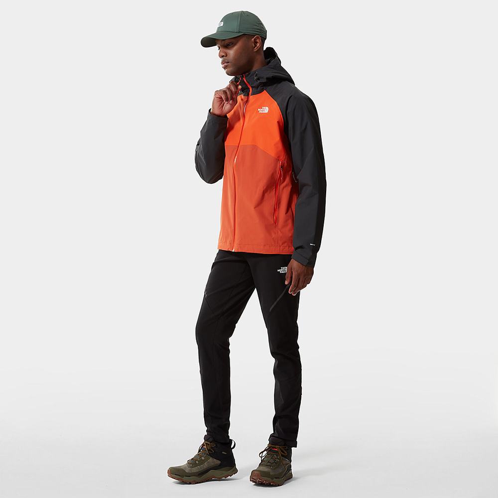 Nepremokavé Bundy The North Face Stratos S Kapucňou Panske Červené Oranžové Siva | GKO-546902