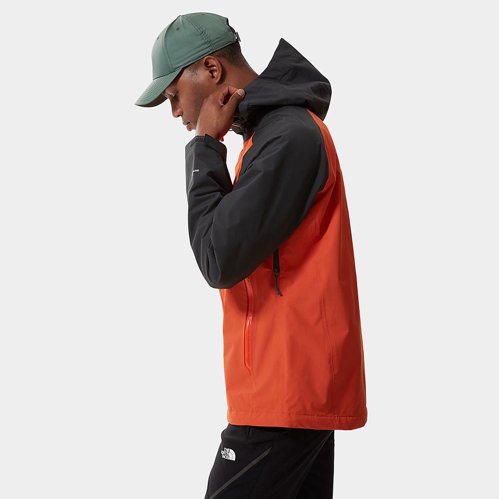Nepremokavé Bundy The North Face Stratos S Kapucňou Panske Červené Oranžové Siva | GKO-546902