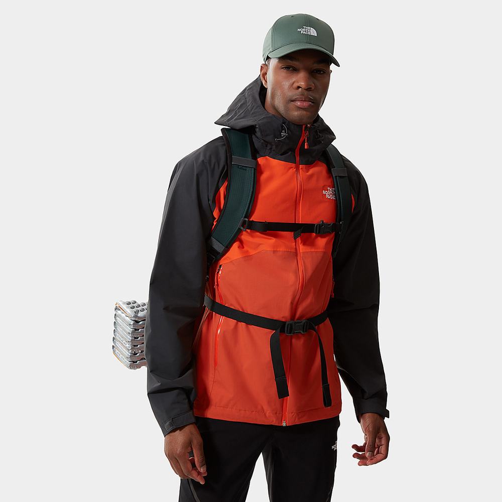 Nepremokavé Bundy The North Face Stratos S Kapucňou Panske Červené Oranžové Siva | GKO-546902
