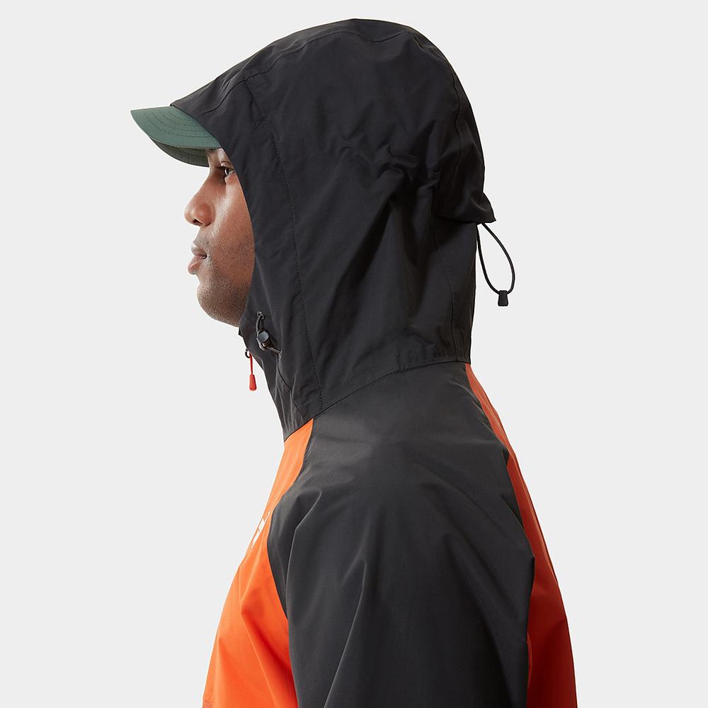 Nepremokavé Bundy The North Face Stratos S Kapucňou Panske Červené Oranžové Siva | GKO-546902